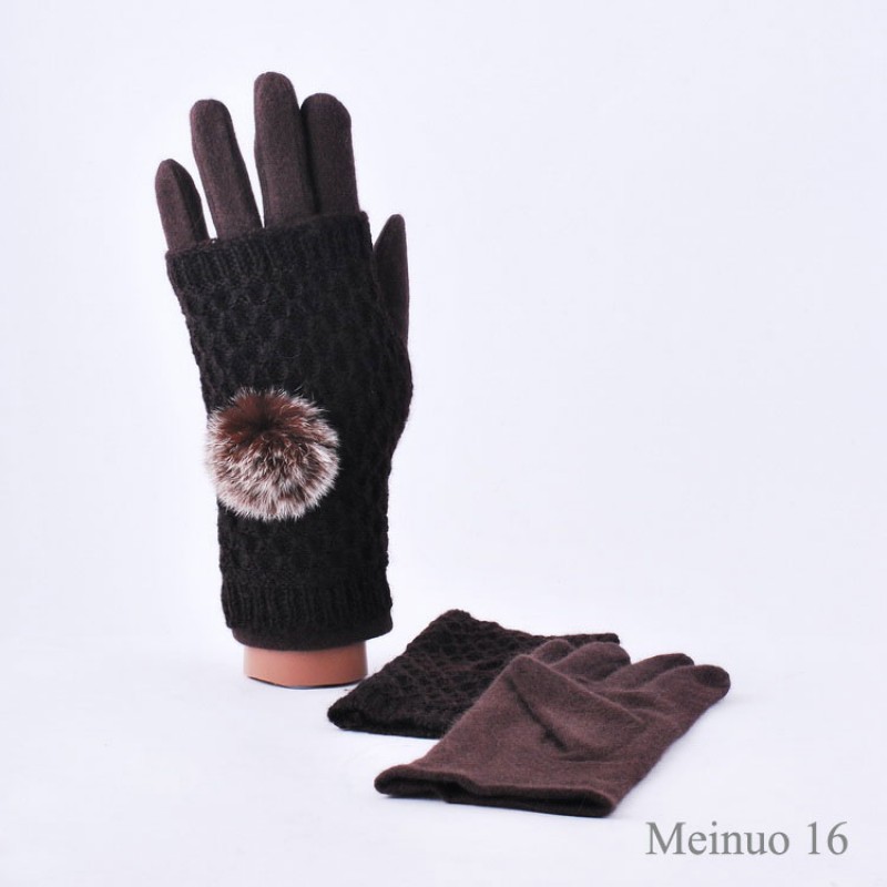 Meinuo 16 с митенкой коричневые